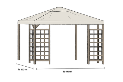 Hov canopy 3 x 4 beige