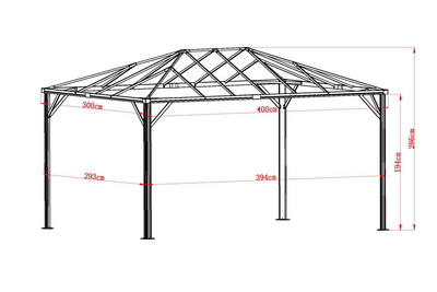 Biella pavillion Antracit/khaki