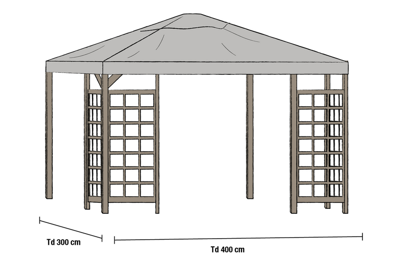 Hov canopy 3 x 4 grey