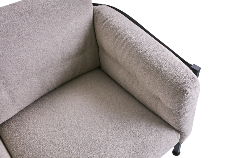 Delux 3-personers sofa Black/Teddy Beige