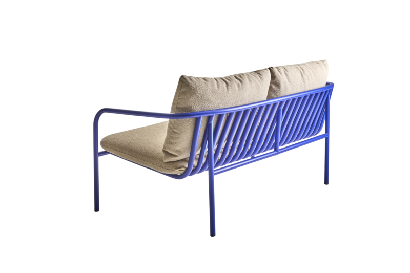 Bendt 2-personers sofa Indigo Blue/Teddy Beige