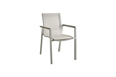 Delia stol med armlæn Light Grey/Off-White